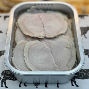 cooked-roast-pork-gravy-tray-glasgow-butchers-david-cox-home-delivery