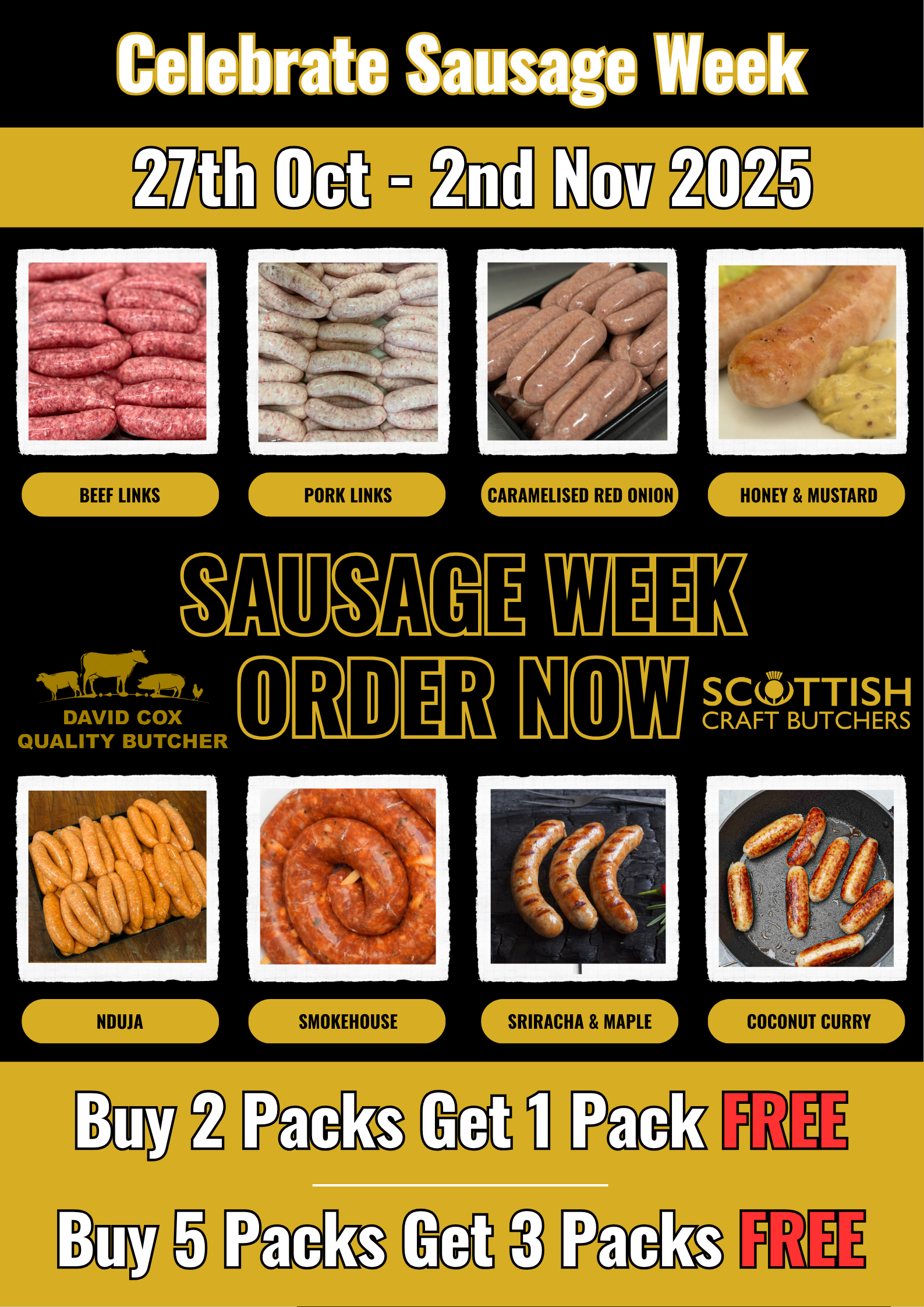 Sausage Week Promotion Buy 2 Get 1 FREE