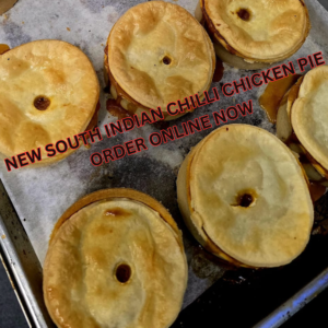South Indian Garlic Chicken Pie